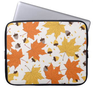 Capa Para Notebook Folhas de outono, design de colheita sem costura.