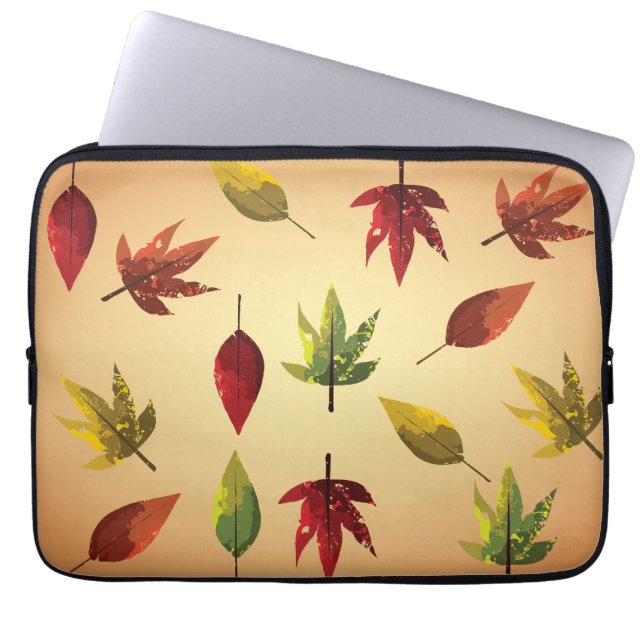 Capa Para Notebook Folhas de Outono Pintadas (Frente)