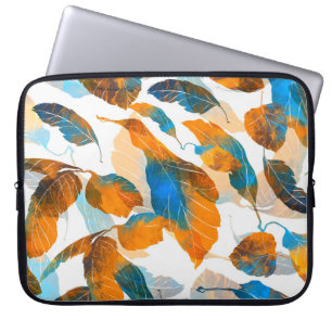 Capa Para Notebook Folhas de silhueta: aquarela, prato digital sem co