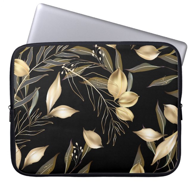 Capa Para Notebook Folhas Douradas: Botânica Exótica Sem Olhos (Frente)