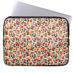 Capa Para Notebook Folhas finais do padrão floral de Arte