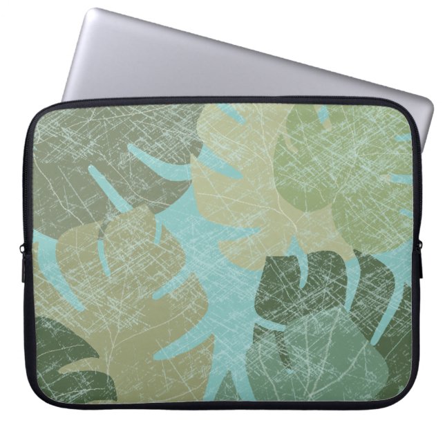 Capa Para Notebook Folhas Tropicais (Frente)