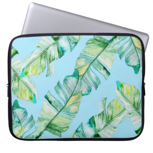 Capa Para Notebook Folhas tropicais de aquarelas, ilustração sem cost
