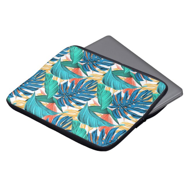 Capa Para Notebook Folhas tropicais exóticas (Frente Topo)