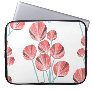 Capa Para Notebook Folhas Tropicais: Padrão Criativo Desenhado À Mão