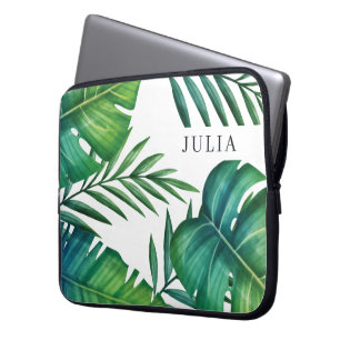 Capa Para Notebook Folhas Tropicais Personalizadas por Aquarelas