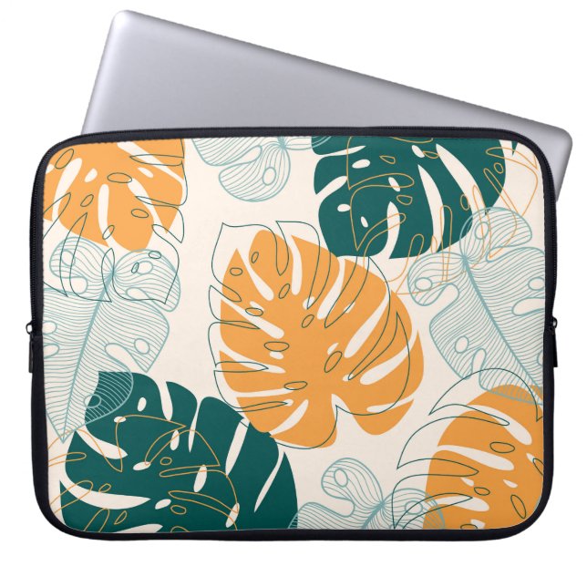 Capa Para Notebook Folhas Tropicais: Selva Selva Vintage (Frente)
