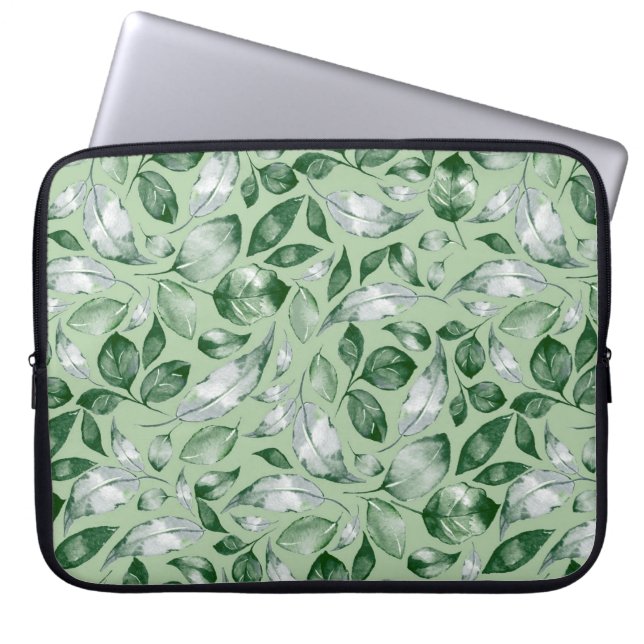 Capa Para Notebook Folhas verdes (Frente)