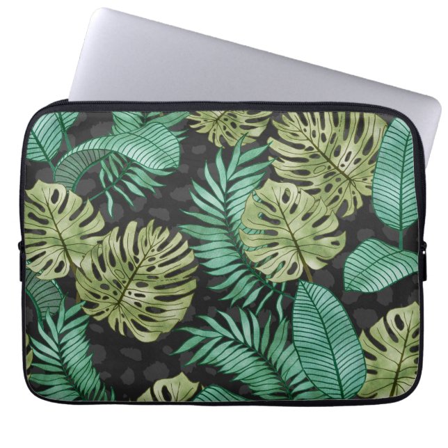 Capa Para Notebook Folhas verdes da natureza (Frente)