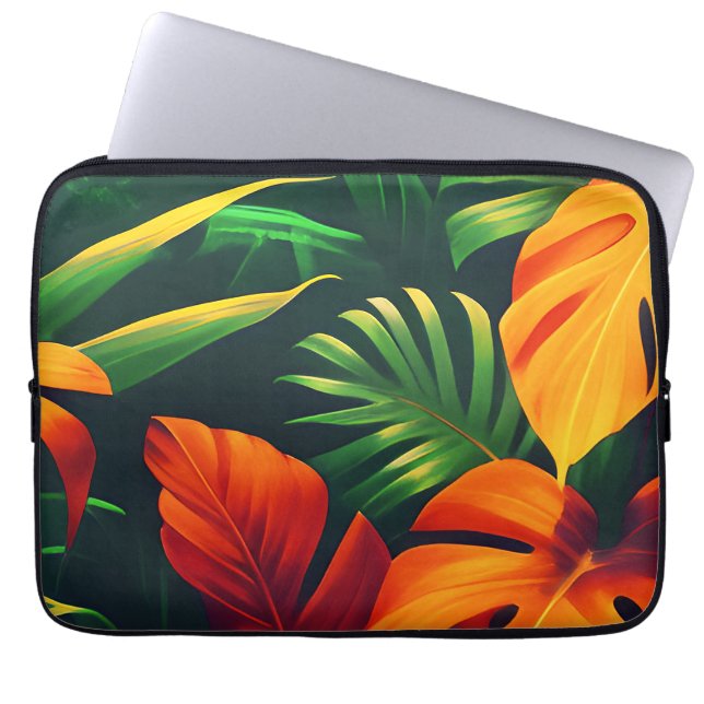 CAPA PARA NOTEBOOK FOLHAS VERDES DA NATUREZA JARDIM (Frente)
