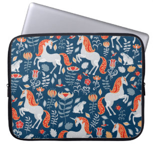 Capa Para Notebook Folk Fantasy: Unicórnios, Coelhos, Pássaros