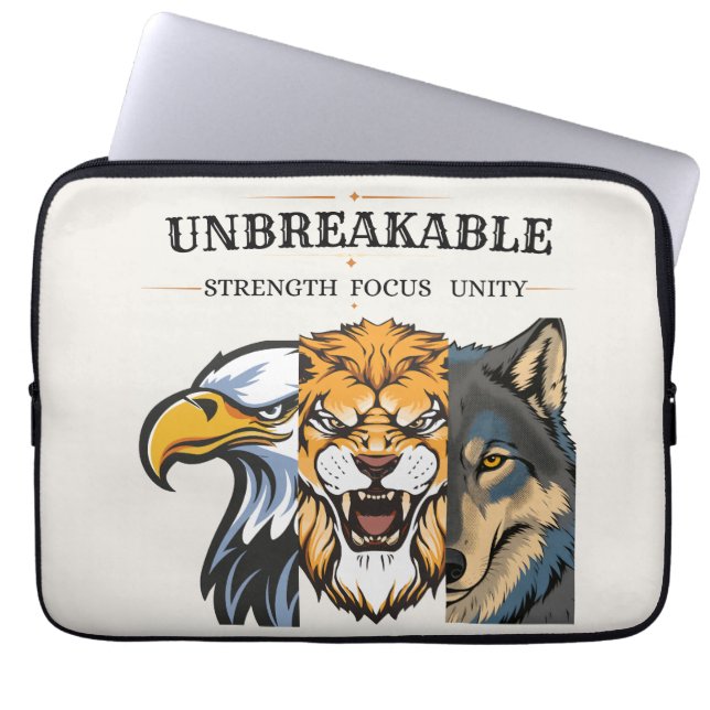 Capa Para Notebook Força Inquebrantável Foco Unidade   (Frente)