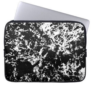 Capa Para Notebook Formação de gelo Abstrato a preto e branco
