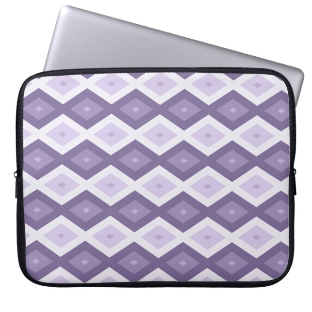 Capa Para Notebook Formas de diamante de lavanda (Frente)