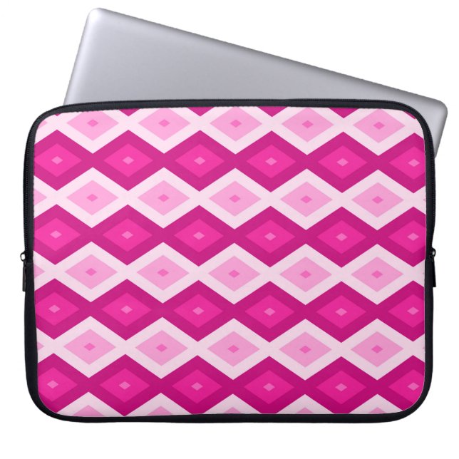 Capa Para Notebook Formas de diamante fuchsia (Frente)