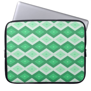 Capa Para Notebook Formas de diamante verde