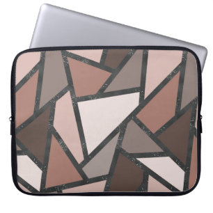 Capa Para Notebook Formas de vidro castanho manchado