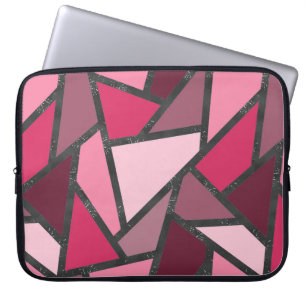 Capa Para Notebook Formas de vidro cor-de-rosa