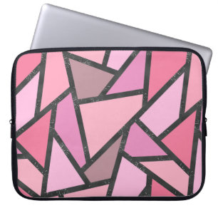 Capa Para Notebook Formas de vidro coral manchado