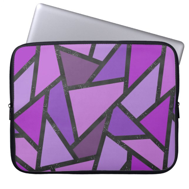 Capa Para Notebook Formas de vidro púrpura manchado (Frente)
