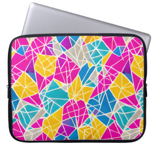 Capa Para Notebook Formas e Linhas Geométricas em Cor Vibrante