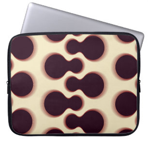 Capa Para Notebook Formas globulares espinhosas, padrão de tons casta