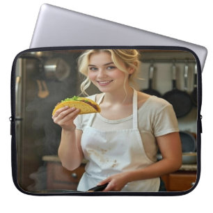 Capa Para Notebook Foto de Comer Tacos Personalizar