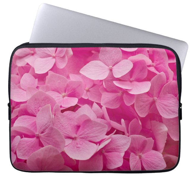 Capa Para Notebook Foto de Flor Elegante Rosa Hydrangea (Frente)