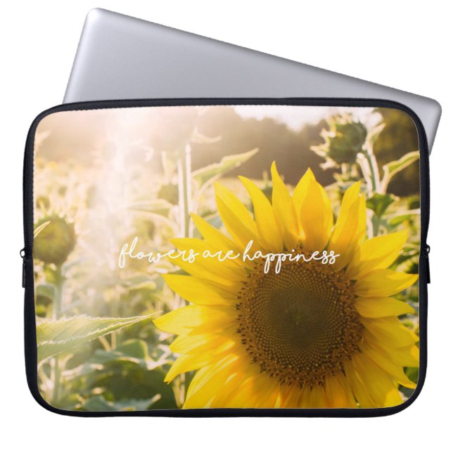 Capa Para Notebook Foto de Girassol Real Campo Flores São Felicidade (Frente)