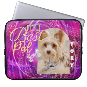 Capa Para Notebook Foto do Cão-de-Pet Mangenta