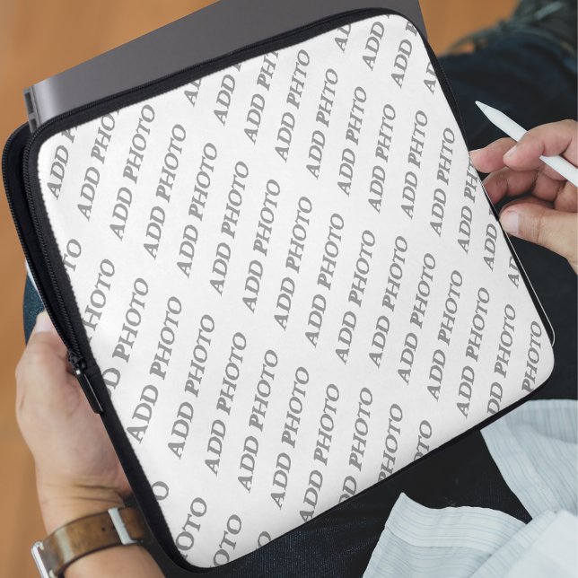 Capa Para Notebook Foto ou Trabalho de arte de Adicionar Nome Persona (Custom Add Name Photo or Artwork Laptop Sleeve)