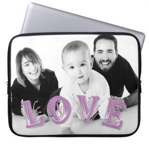 Capa Para Notebook Foto personalizada com sobreposição de tipografia