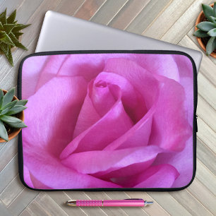 Capa Para Notebook Foto rosa-quente de rosa, simples chic ousado mode
