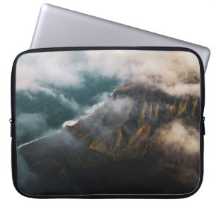 CAPA PARA NOTEBOOK FOTOGRAFIA AERIAL DA MONTANHA ABRANGIDA PELO NEVO