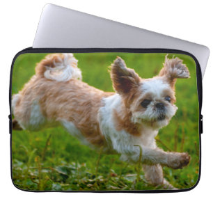 Capa Para Notebook Fotografia Bela Executando Shih Tzu Dog