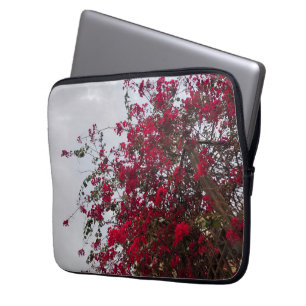 Capa Para Notebook Fotografia da Natureza Floral Bougainvillea Vermel