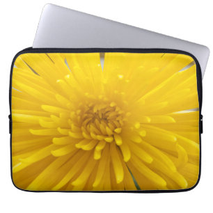 Capa Para Notebook Fotografia Fechada Dahlia Amarela Brilhante
