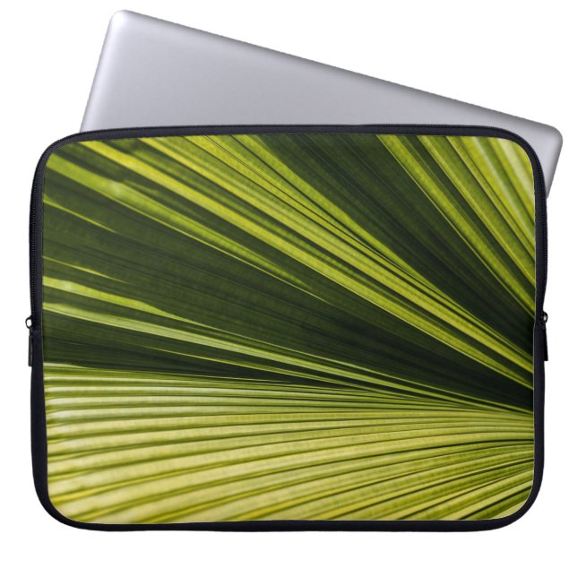 Capa Para Notebook Fotografia macro de folha verde (Frente)