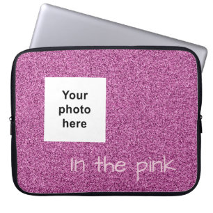 Capa Para Notebook Fotografia personalizada e brilho de falso rosa do