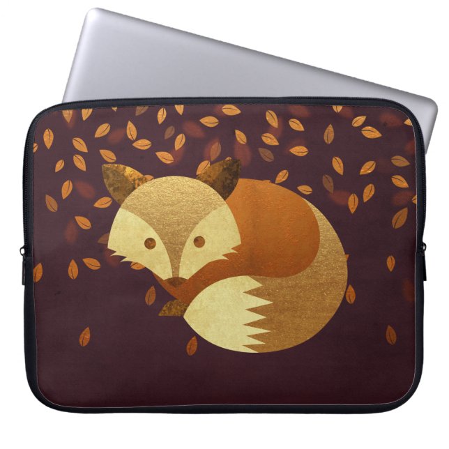 Capa Para Notebook Fox bonito do outono (Frente)