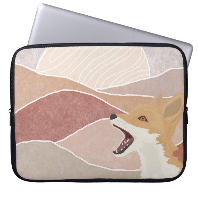 Capa Para Notebook Fox e Colinas do Abstrato moderno (Frente)