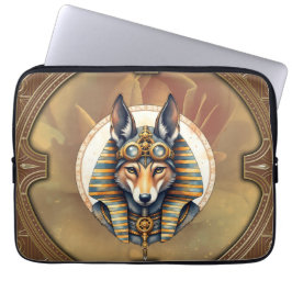 Capa Para Notebook Fox Retrato de Steampunk Anubis