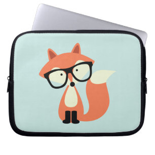 Capa Para Notebook Fox vermelho do hipster bonito