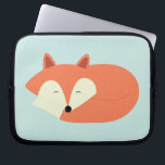 Capa Para Notebook Fox vermelho sonolento bonito<br><div class="desc">Ilustração adorável de uma raposa vermelha bonito.</div>