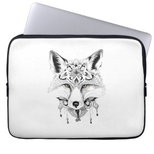 Capa Para Notebook Fox Wild Animal Nature Ilustração Arte