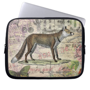 Capa Para Notebook Fox Wildlife Vintage Animal Illustration