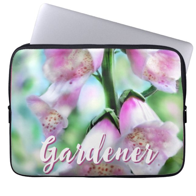 Capa Para Notebook Foxglove Flowers Floral Pink Garden Personalized (Frente)