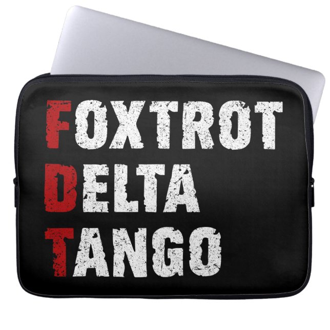 Capa Para Notebook Foxtrot Delta Tango (Frente)