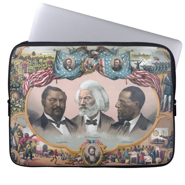 Capa Para Notebook Fr3d3 Bailey Douglass com Abolicionista Preto (Frente)