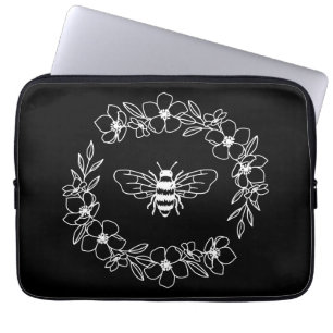 Capa Para Notebook Fraço de abelha em Bolsa de laptop branca